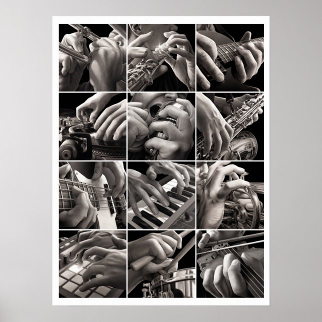 Pôster Música e Mãos (Frente)