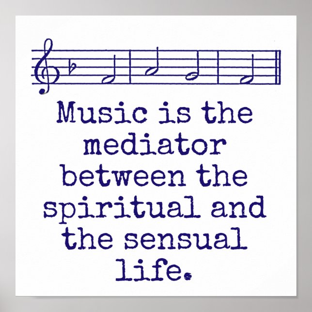 Poster Música É O Mediador - Citação Musical (Frente)