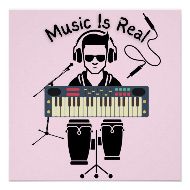 Pôster Música É Real (Frente)