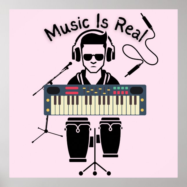 Poster Música É Real (Frente)