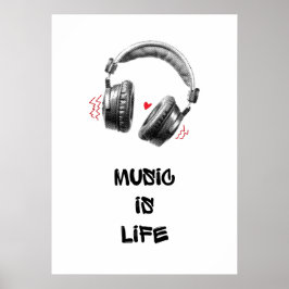 Poster Música é vida