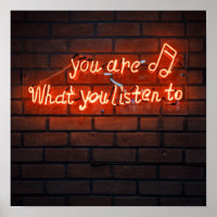 Música é Vida, você é o que você escuta Neon
