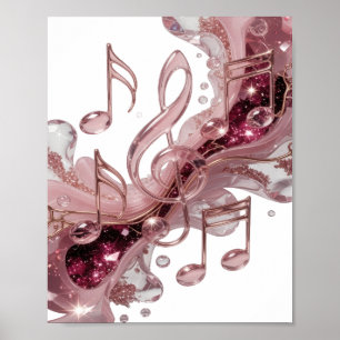 Poster Música em FRESCO OURO Bold Design