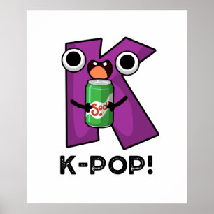 Poster Música Engraçada do K-Pop Soda Pop Pun