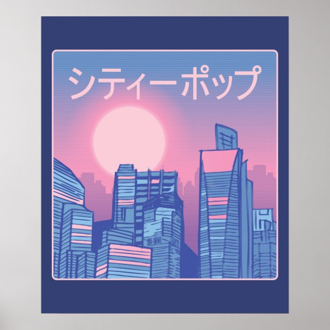 Poster Música Japonesa pop da Cidade (Frente)
