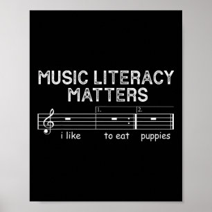 Poster Música Literacia Então Eu Gosto De Comer Puppies