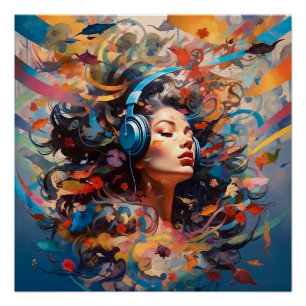 Pôster Música me alimenta