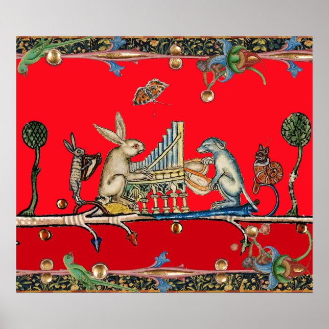 Poster MÚSICA MÉDIA BESTIAL DO FAZER,Coelho,Cachorro,Verm (Frente)