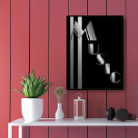 Poster Música na tipografia com tonalidade prateada<br><div class="desc">Esta poster moderna apresenta a ideia de música como tonta de prata e com uma dica de Art Deco retornando a clubes de jazz naquela época,  fazer sua tipografia uma maravilhosa adição a uma parede em qualquer sala da casa. (Antecedentes para a imagem in situ,  cortesia de Vecteezy.com)</div>