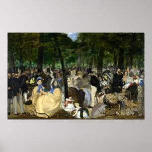 Poster Música no jardim de Tuileries - Edouard Manet