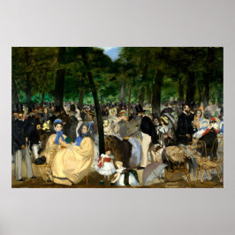 Poster Música nos Jardins das Tuilarias por Manet - Poste