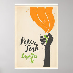 Poster Música Oficialmente Licenciada Peter Tosh Legalize