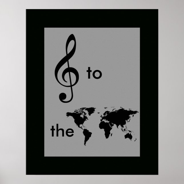 Poster música para o mundo, clave tripla (Frente)