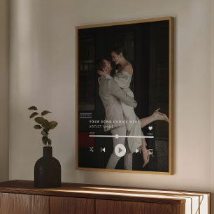 Poster Música personalizada de casamento de fotos
