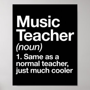 Poster Música Professora Definição Divertida De Volta À E