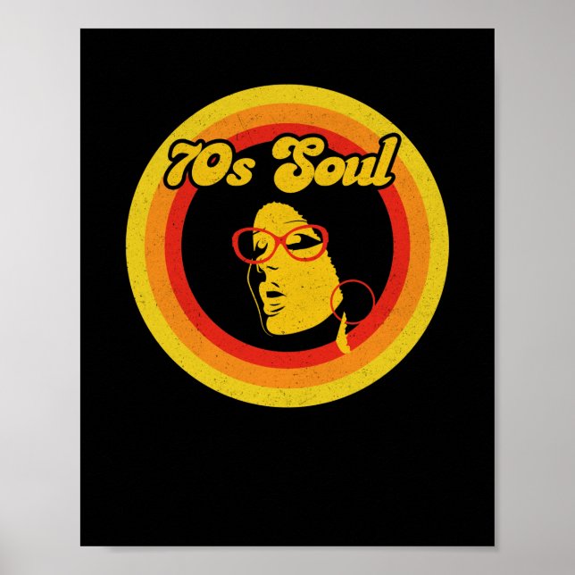 Poster Música Retro Soul da década de 70 (Frente)