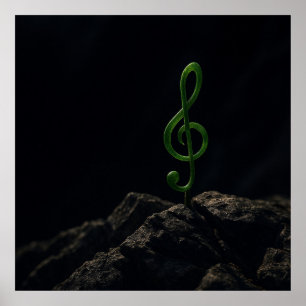 Poster Música se a vida - Treble Clef Plant em Rocky Mou