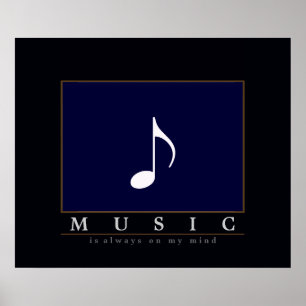 Pôster música sempre na minha mente