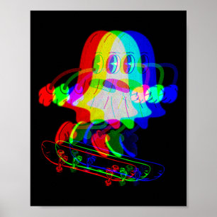 Poster Música Trippy House Fantasma Techno Halloween Rave