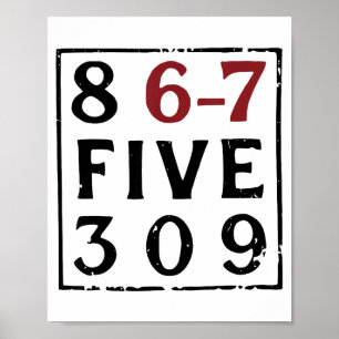 Poster Música Vintage dos Anos 80 86-75309 Jenny 8675309