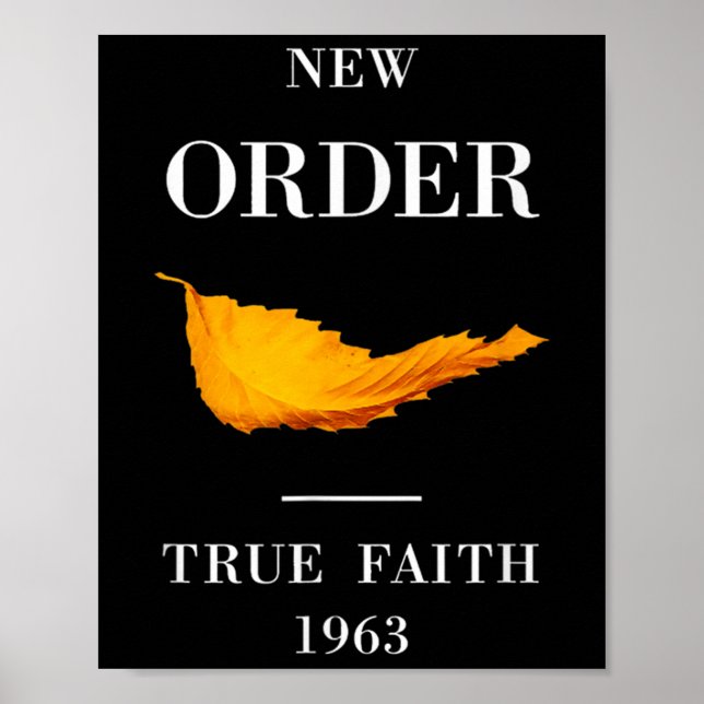 Poster Música Vintage Engraçada New Order True Faith  (Frente)
