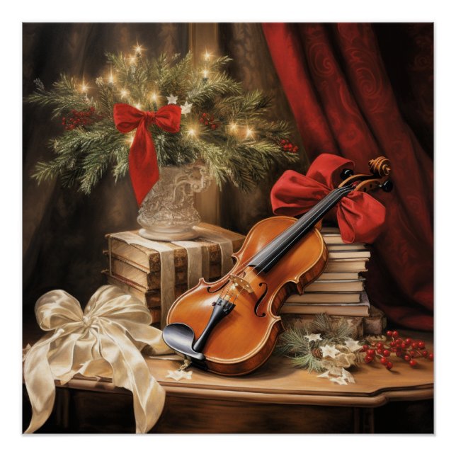 Pôster Música Violina de Natal (Frente)