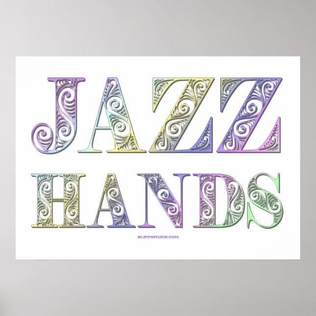 Poster musicais da Broadway SlipperyJoe's Jazz Hands danç (Frente)