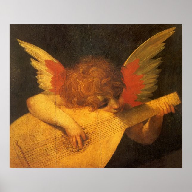 Pôster Musical Angel Tocando Luta por Rosso Fiorentino (Frente)