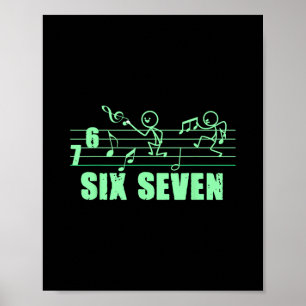 Poster Musical Divertido 67 Gíria de Meme Musical Seis Se