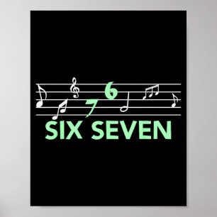 Poster Musical Engraçado 67 Gíria Meme Musical Seis Sete 