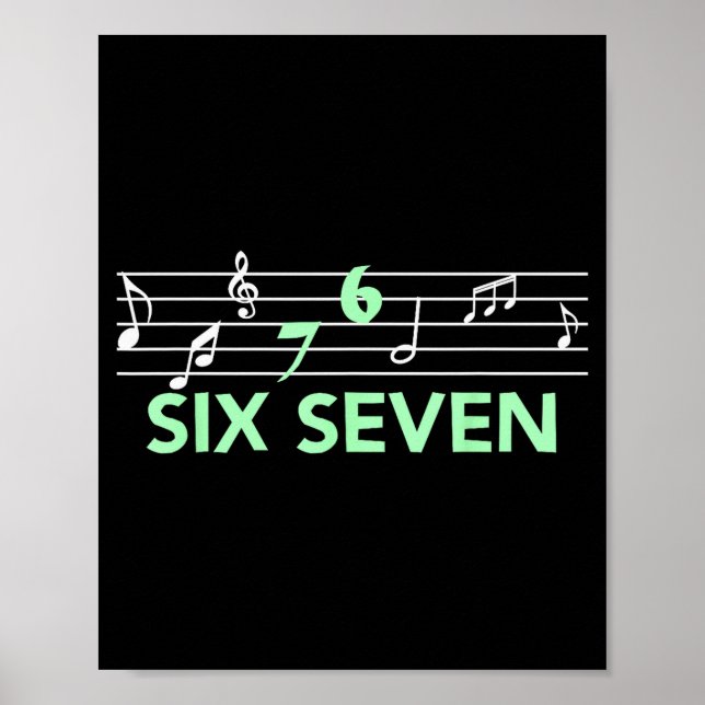 Poster Musical Engraçado 67 Gíria Meme Musical Seis Sete  (Frente)