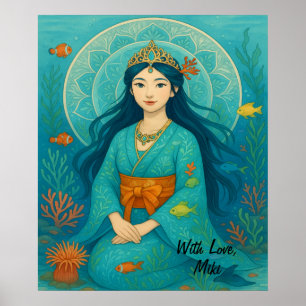 Poster Musical submarino de corte personalizado Princesa