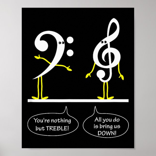 Poster Musician Marching Band Music Funny Nothing But Tre (Frente)