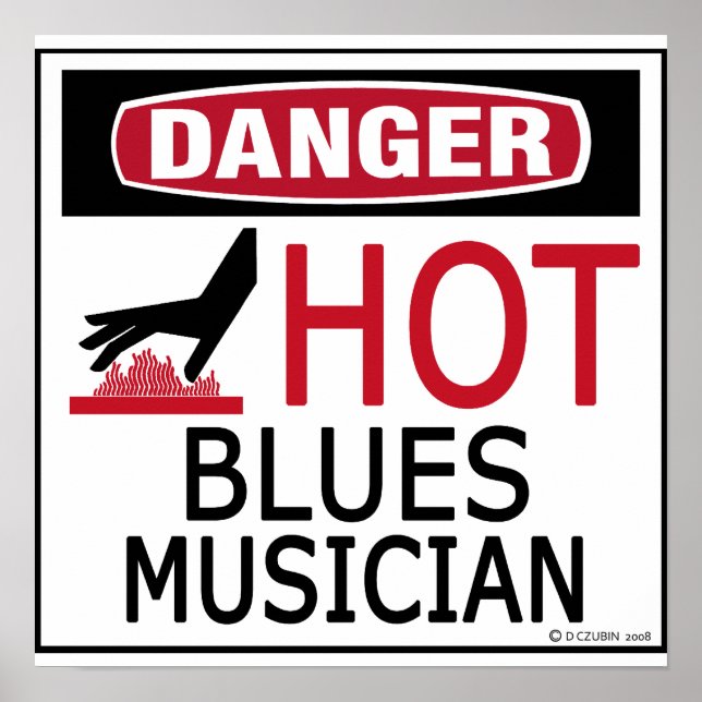 Poster Músico do Hot Blues (Frente)