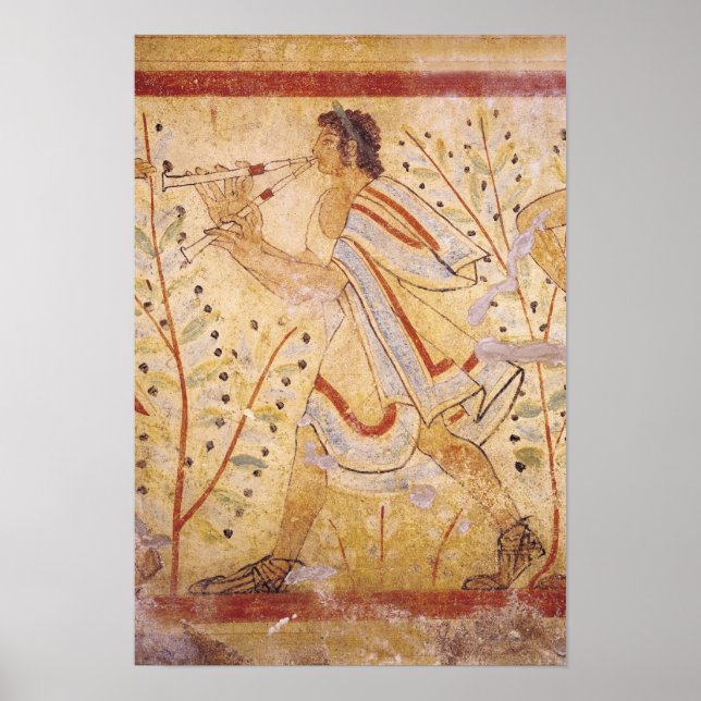 Poster Músico tocando Pipes (Frente)