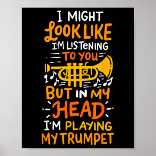 Poster Músicos Aniversário E Jogador De Trompete Compro