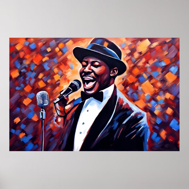 Poster Músicos da banda Jazz (Frente)