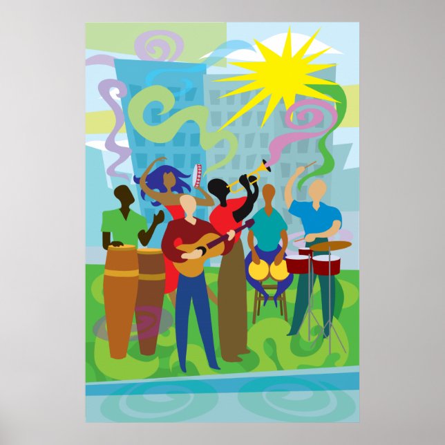 Poster Músicos de Salsa (Frente)