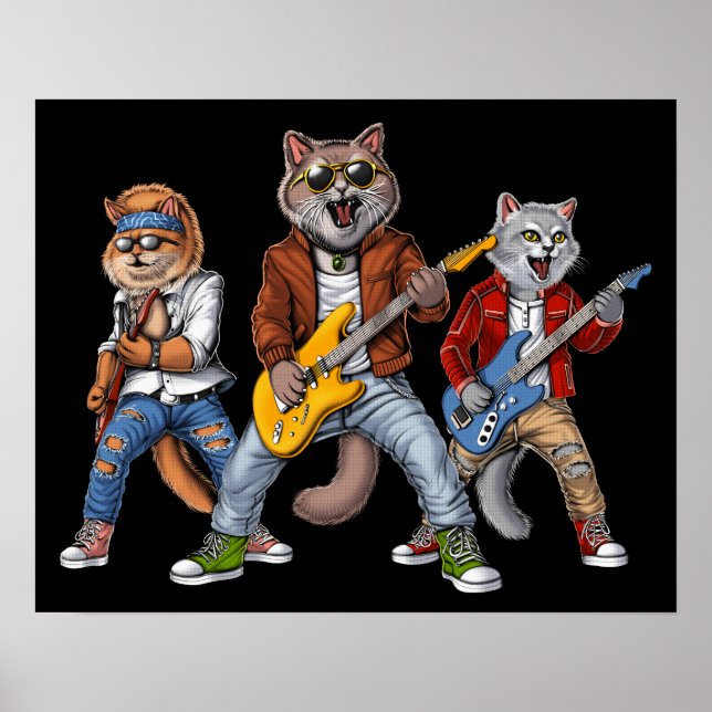 Poster Músicos do Cats Rock (Frente)