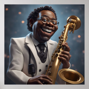 Poster músicos do jazz