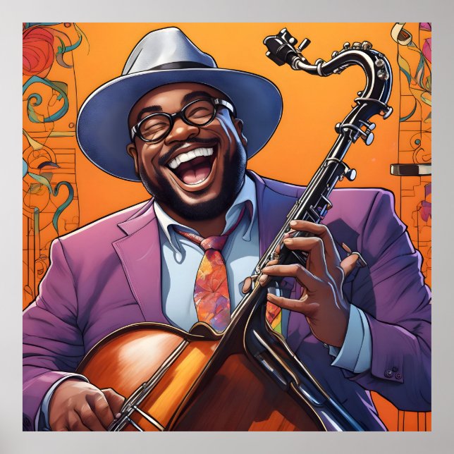 Poster músicos do jazz (Frente)