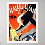 Poster Músicos do Vintage Art Deco Jazz<br><div class="desc">Este é um impressão de uma folha de anúncio digitalmente aprimorada para um filme de jazz de 1929. Foi ilustrada por Al Hirschfeld e mostra músicos de jazz e uma dançarina no estilo Art Deco.</div>