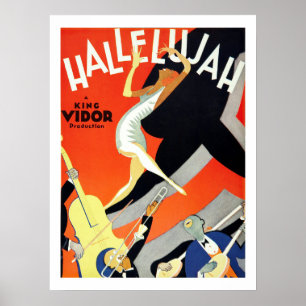 Poster Músicos do Vintage Art Deco Jazz