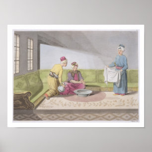 Pôster Muslim Performing his Ablutions, plate 34 from Par