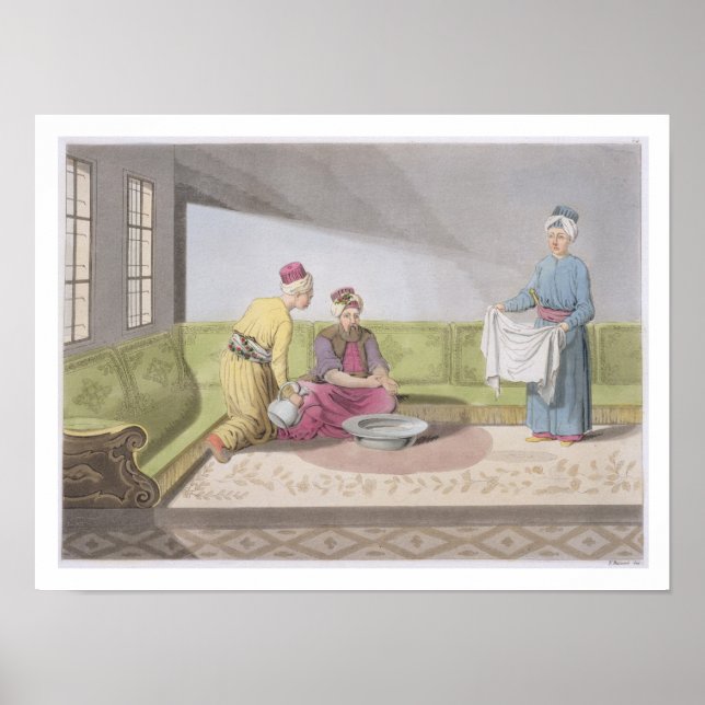 Pôster Muslim Performing his Ablutions, plate 34 from Par (Frente)