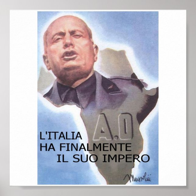 Pôster Mussolini - África Oriental (Frente)