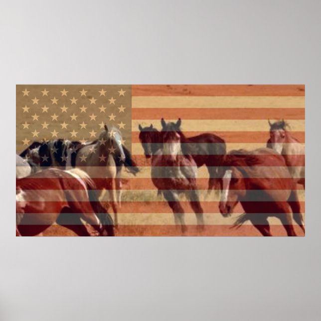 Poster Mustang Flag (Frente)