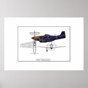Poster Mustang P51