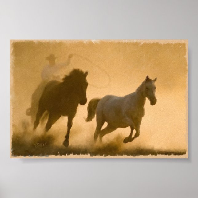 Pôster Mustang Roundup (Frente)