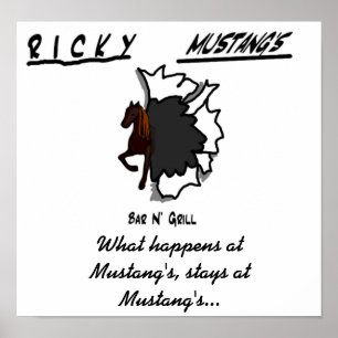 Poster Mustangshirtfront, o que acontece no Mustang's...